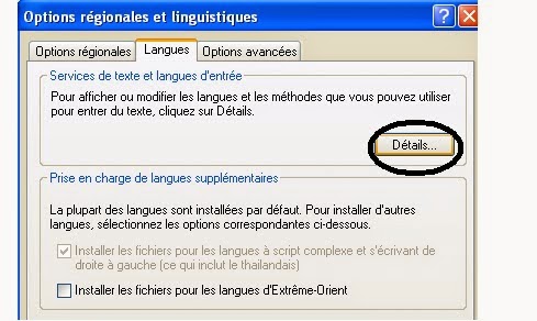 langue arabe pour xp sp3
